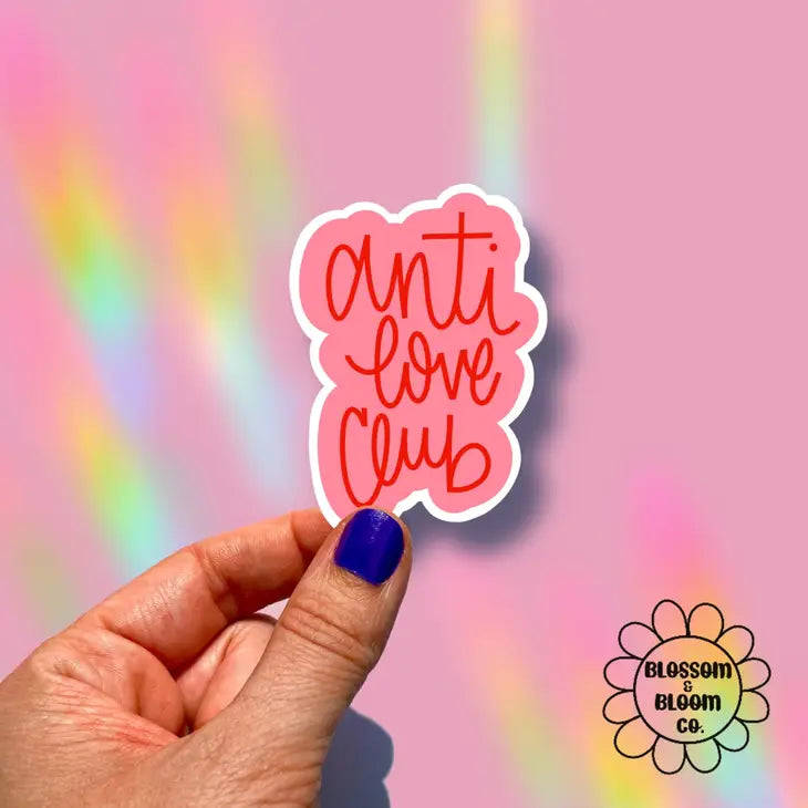 Pink Anti Love Club Sticker