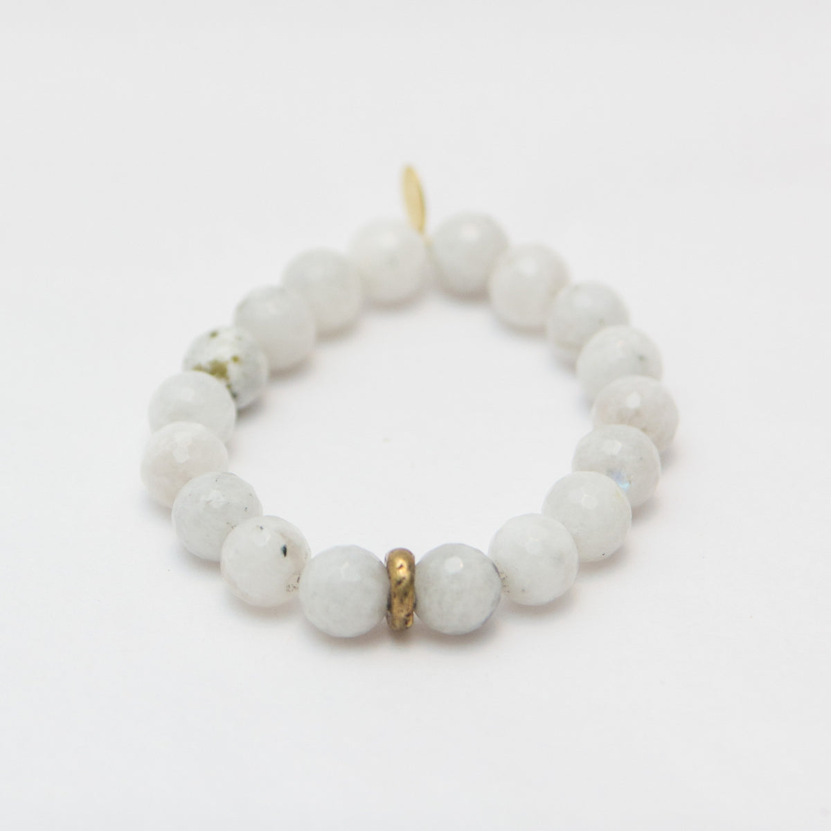 Moonstone + Brass Ring Healing Bracelet by Infinite Warrior