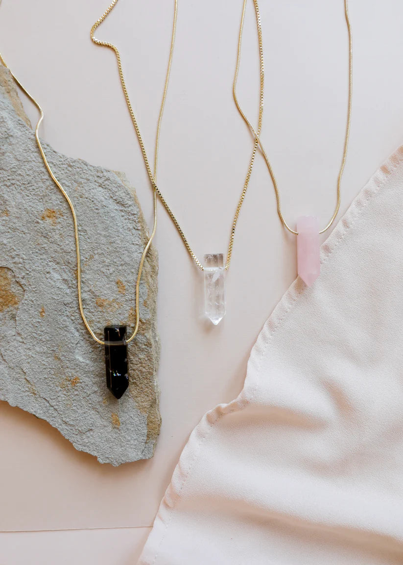 Smoky Quartz Point Necklace by JaxKelly