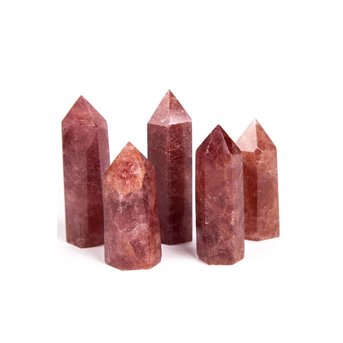 Red Aventurine Strawberry Quartz Point by Apothecary Co