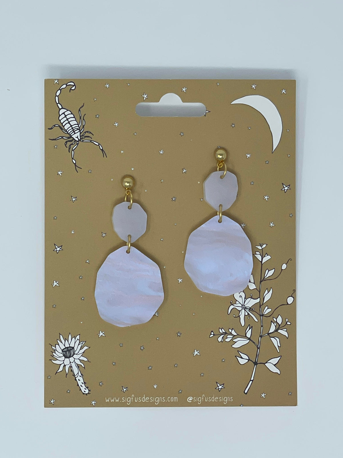 Lilith Earrings - Shimmer Lucite by Sigfus Designs