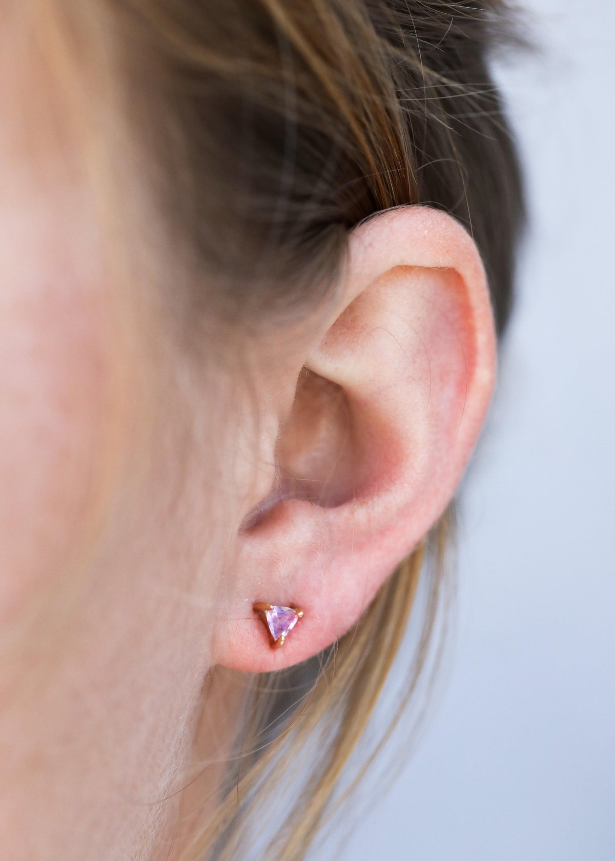 Mini Energy Gem Earrings - Amethyst - Spiritual Growth by JaxKelly