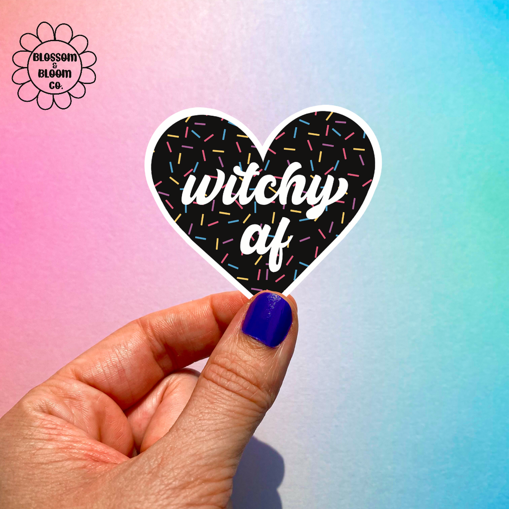 Witchy AF Heart Sticker